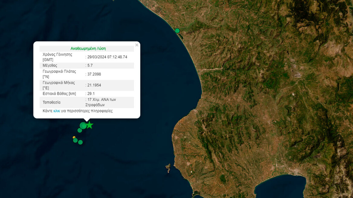 Καθησυχαστικοί οι σεισμολόγοι για τα 5,7 Ρίχτερ ανοιχτά των Φιλιατρών