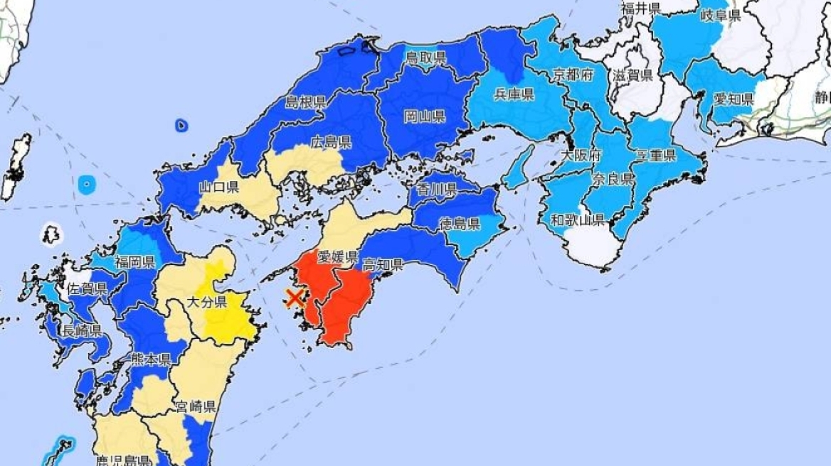 Σεισμός 6,4 Ρίχτερ ταρακούνησε δυτικά τμήματα της Ιαπωνίας