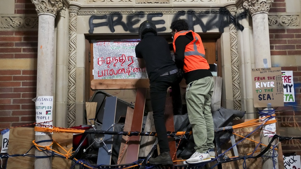 To ΠΑΜΕ ενημερώνει για την επέμβαση της αστυνομίας στο UCLA με βίντεο συνδικαλιστή οικοδόμου