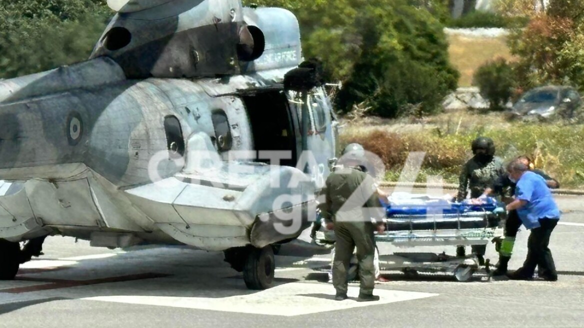 Ηράκλειο: Έκτακτη αεροδιακομιδή για πολυτραυματία τροχαίου από την Κω