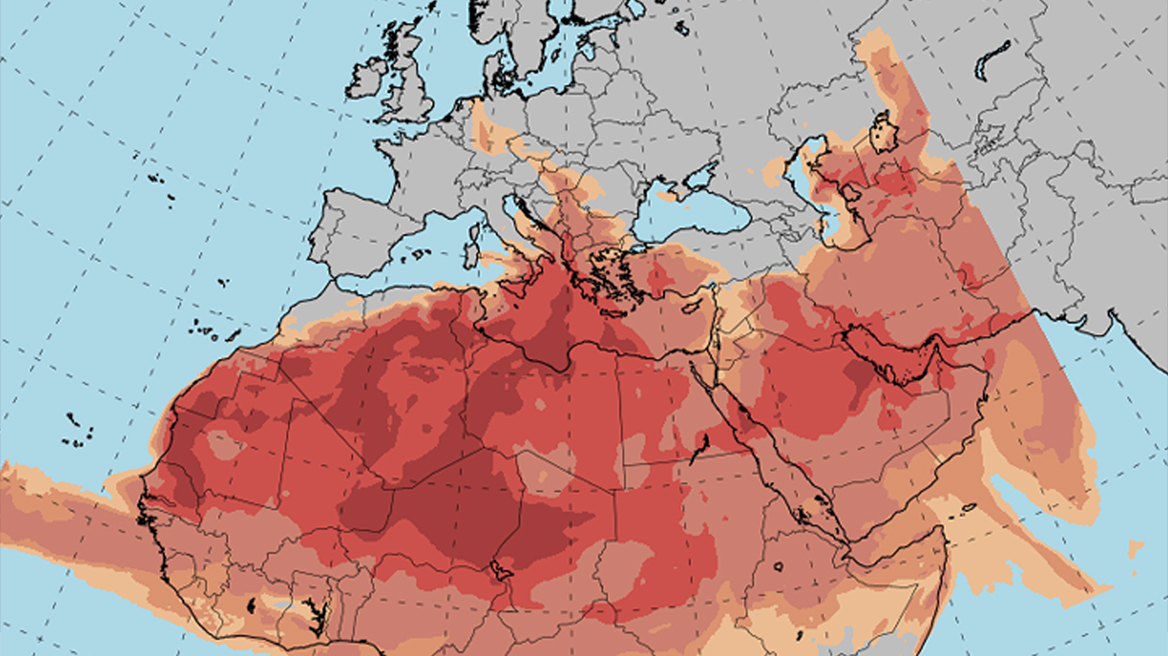 Καιρός: Επιμένει η αφρικανική σκόνη - Πώς θα κινηθεί μέχρι την Τρίτη, δείτε τους χάρτες σε βίντεο