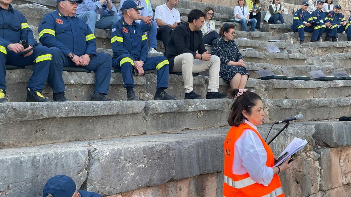 Δελφοί: Πραγματοποιήθηκε άσκηση ετοιμότητας για την αντιμετώπιση πυρκαγιάς στον αρχαιολογικό χώρο