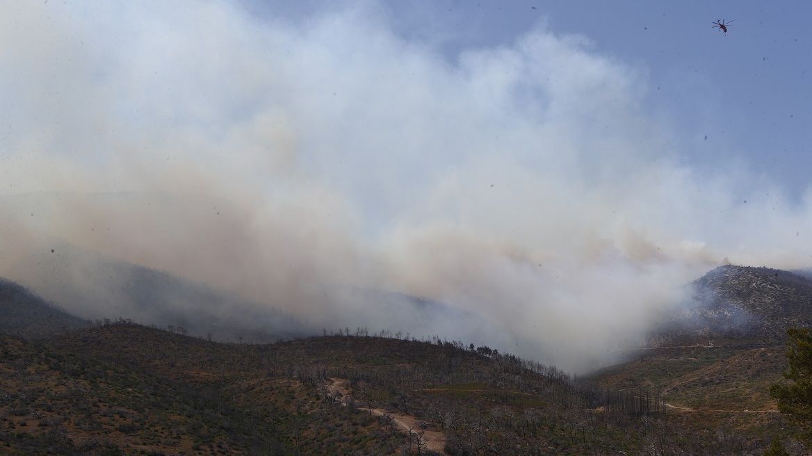 Φωτιά στην Πάρνηθα - Κολυδάς: 7 με 8 μποφόρ oι ριπές του ανέμου - Πότε εξασθενούν