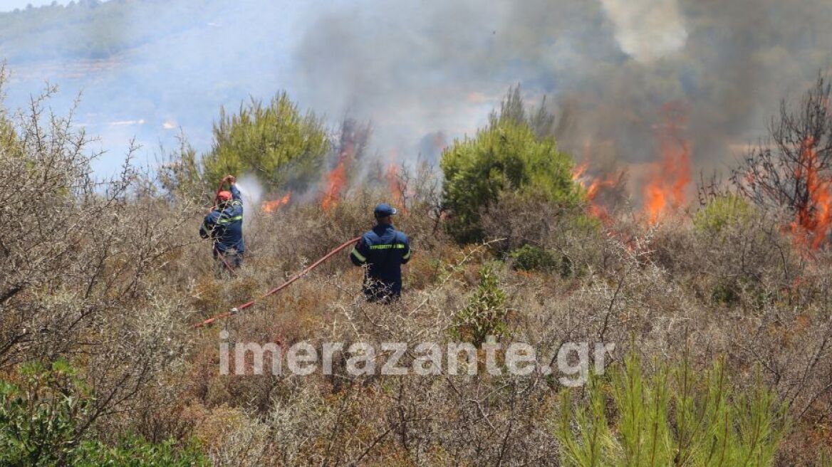 Φωτιά: Χωρίς ενεργό μέτωπο η πυρκαγιά στη Ζάκυνθο 