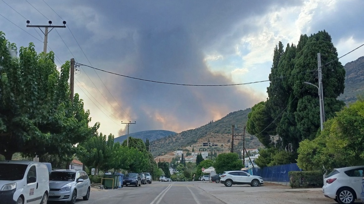 Βελτιωμένη εικόνα της φωτιάς στη Φωκίδα - Είχε σταλεί 112 για την εκκένωση του Μισόκαμπου 