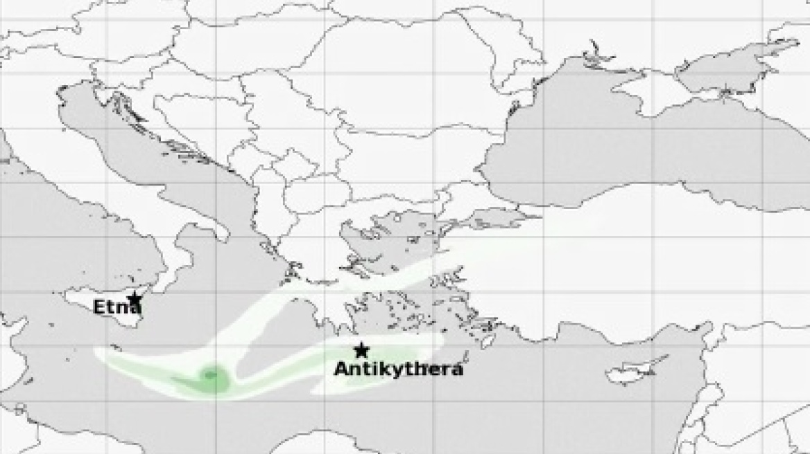 Σε Αττική και Πελοπόννησο έφτασε χθες μείγμα ηφαιστειακής τέφρας και θειικών αερίων από την Αίτνα