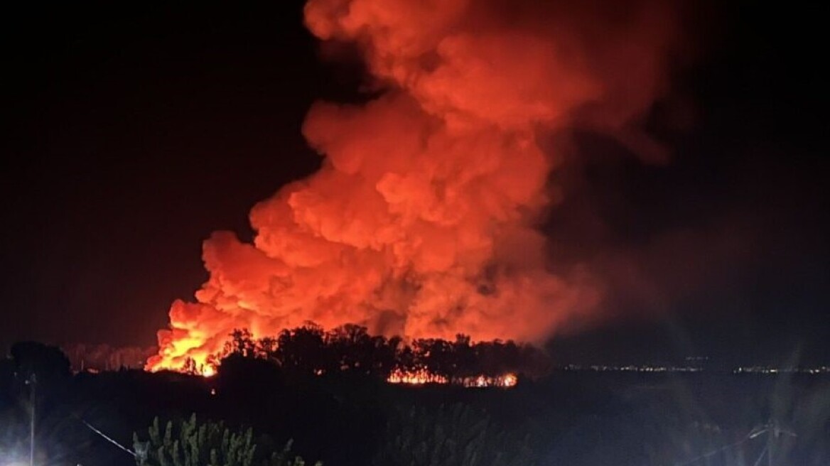 Υπό έλεγχο τέθηκε η φωτιά στο Μεσολόγγι - Δείτε φωτογραφίες