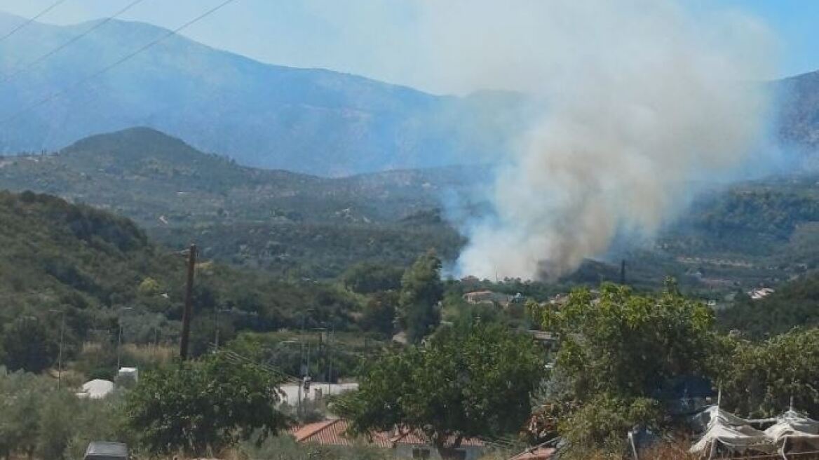 Χωρίς ενεργό μέτωπο η φωτιά στην Άνω Επίδαυρο