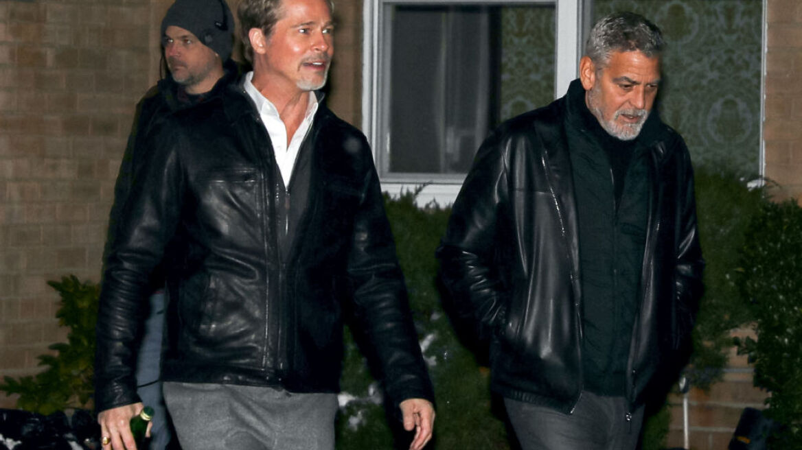 Video: O Brad Pitt φωτογραφίζεται με τον George Clooney στο οινοποιείο που διεκδικεί η Angelina Jolie 