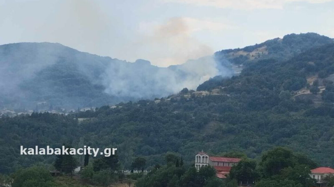 Υπό μερικό έλεγχο η φωτιά στην Παναγία Τρικάλων