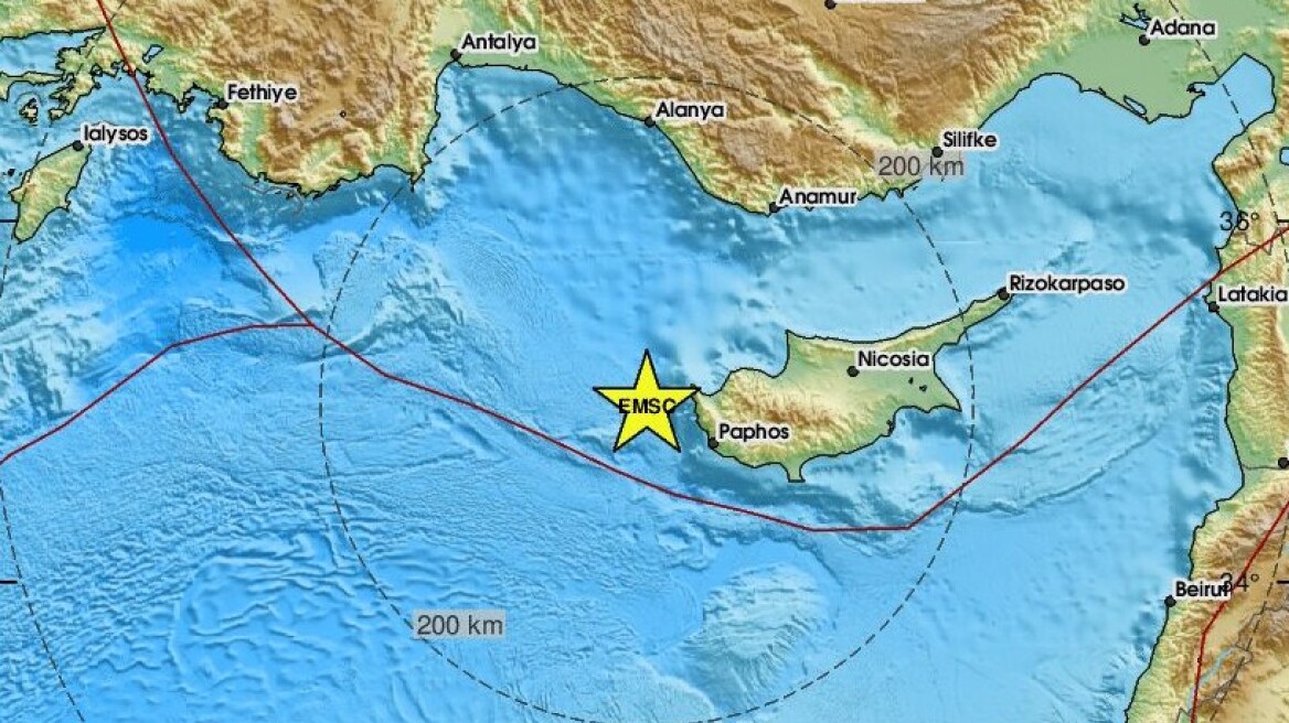 Σεισμός 4,9 Ρίχτερ ταρακούνησε την Κύπρο