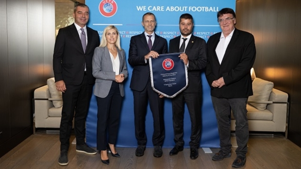 UEFA: Επίσκεψη Γκαγκάτση στα γραφεία της και συνάντηση με Τσέφεριν