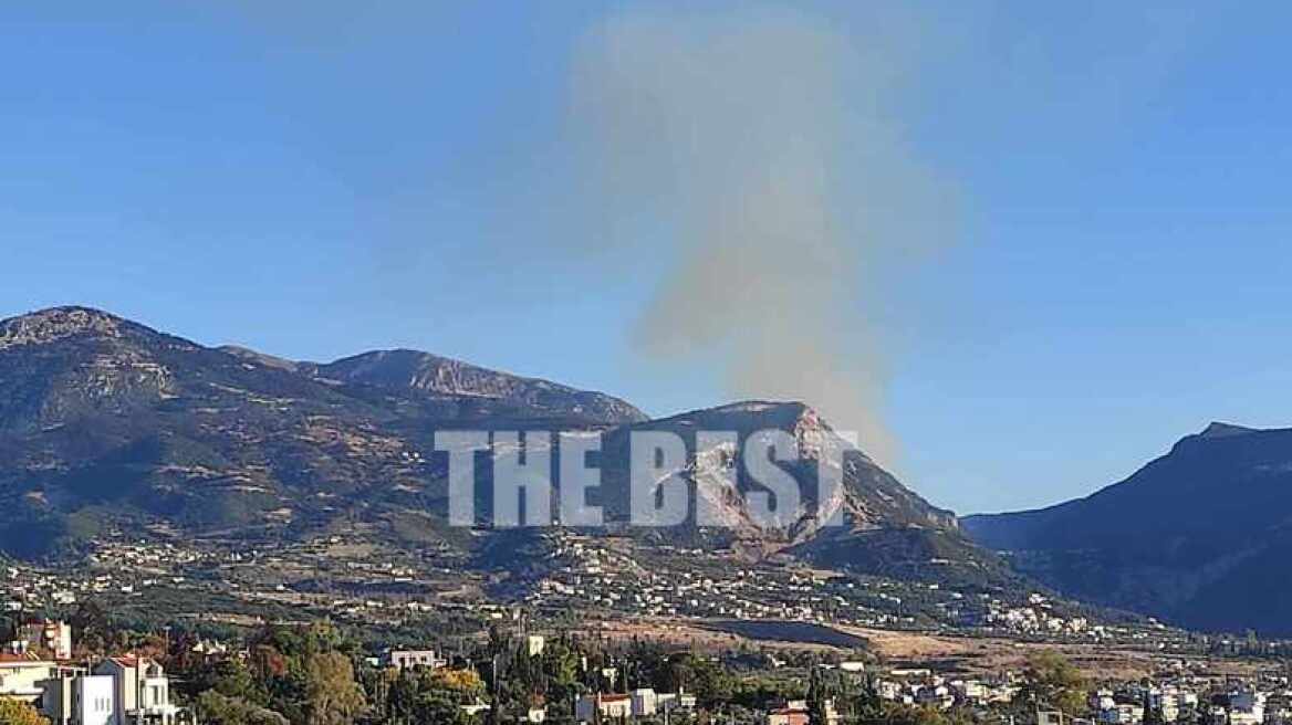 Φωτιά στο Kεφαλόβρυσο Αχαΐας - Δείτε βίντεο