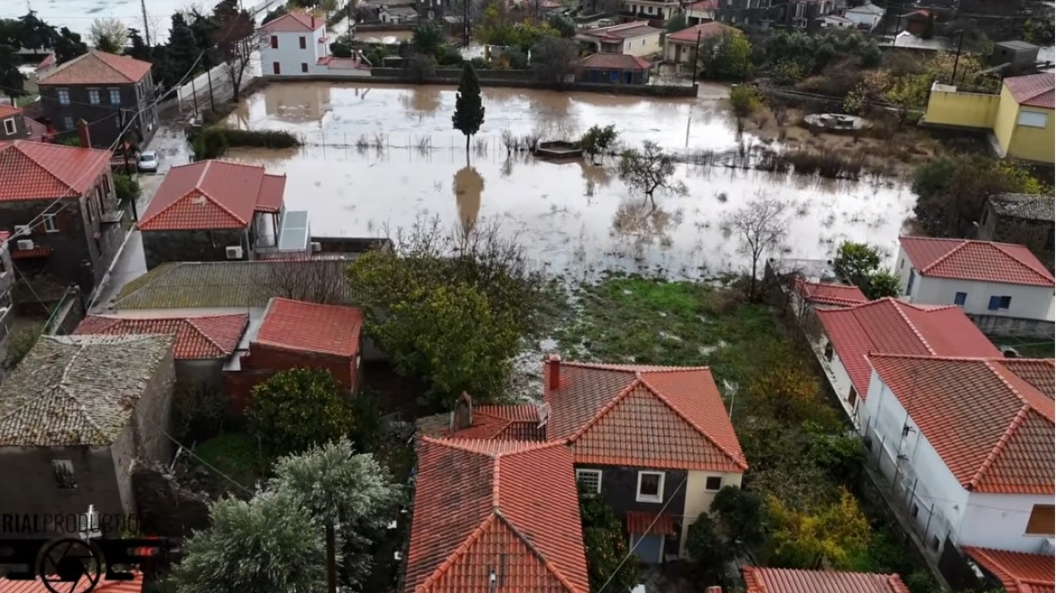 Λήμνος - Κακοκαιρία: Οι καταστροφές από ψηλά,  «Όλα έγιναν σε 10 λεπτά»