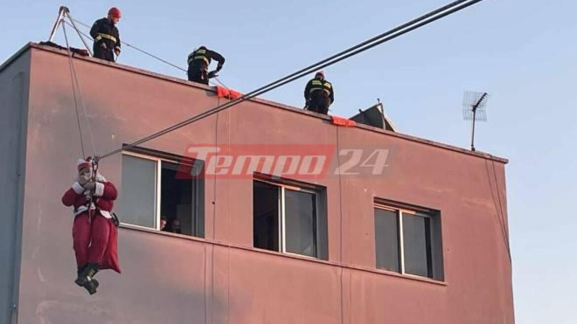 Ο Άγιος Βασίλης και η 6η ΕΜΑΚ μοίρασαν δώρα στα παιδιά που νοσηλεύονται στο Καραμανδάνειο Πατρών – Δείτε φωτογραφίες