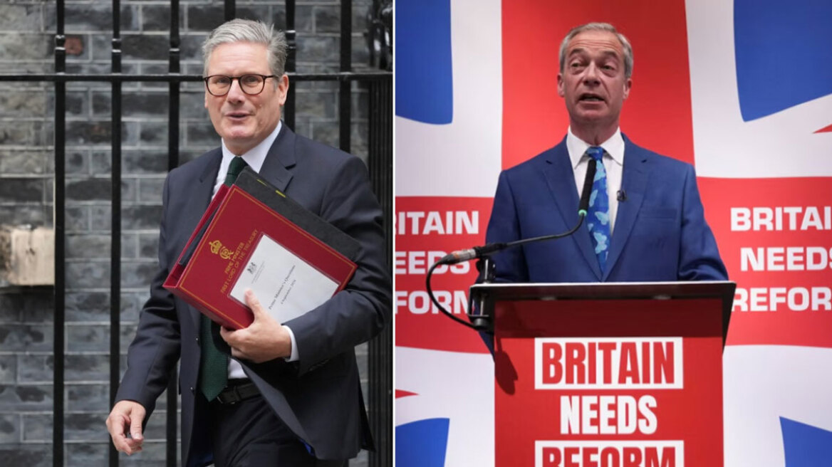 Δεύτερο κόμμα στην Βρετανία το Reform: Μία μονάδα πίσω από τους Εργατικούς ο Φάρατζ, τρίτοι οι Συντηρητικοί 