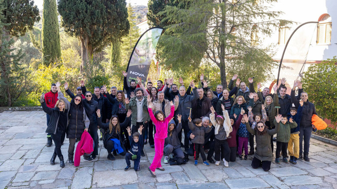 Εθελοντική αναδάσωση της Ιεράς Μονής Πεντέλης  από τους εργαζομένους της Nova