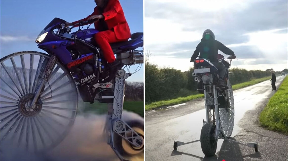 Μηχανικός μετέτρεψε παλιά μηχανή Yamaha στο πιο γρήγορο ποδήλατο του κόσμου μέσα σε 750 ώρες (vid)