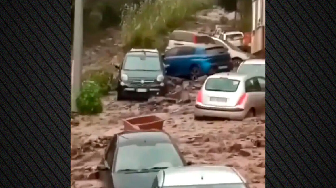 Σικελία: Βροχόπτωση που κανονικά καταγράφεται σ’ έναν μήνα μέσα σε τέσσερις ώρες προκαλεί πλημμύρες