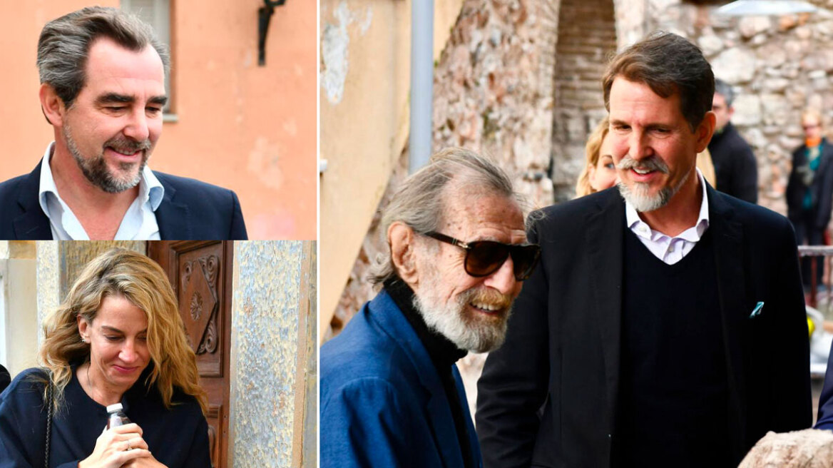 Κουμπάροι ο Γιώργος Βαρδινογιάννης και ο Παύλος Ντε Γκρες στον γάμο Νικόλαου - Χρυσής #shortsvideo
