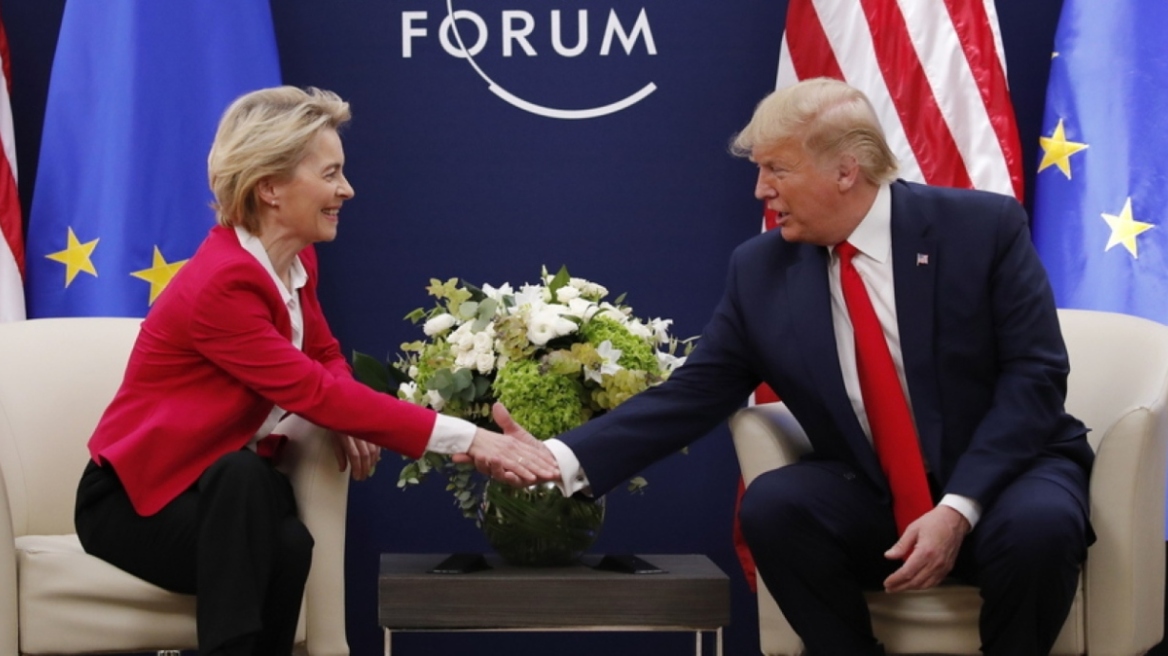 «Σκεφτόμαστε να συζητήσουμε για τους δασμούς» δήλωσε εκπρόσωπος της Κομισιόν για τη συνάντηση Τραμπ - φον ντερ Λάιεν