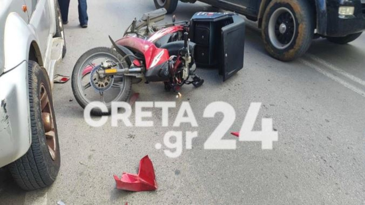 Τροχαίο ατύχημα στα Χανιά: Μηχανή παρέσυρε γυναίκα 