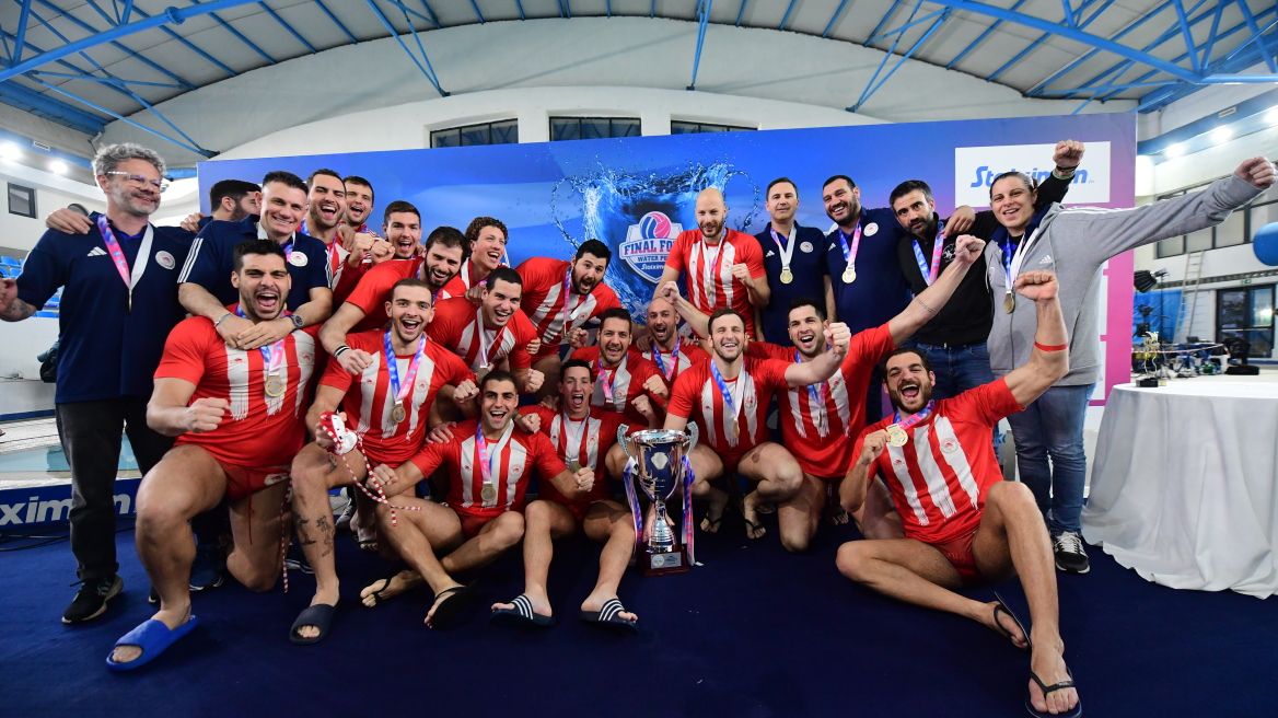 Κυπελλούχος Ελλάδας για 8η σερί χρονιά στο πόλο ανδρών ο Ολυμπιακός, 22-9 τον Παναθηναϊκό - Βίντεο 