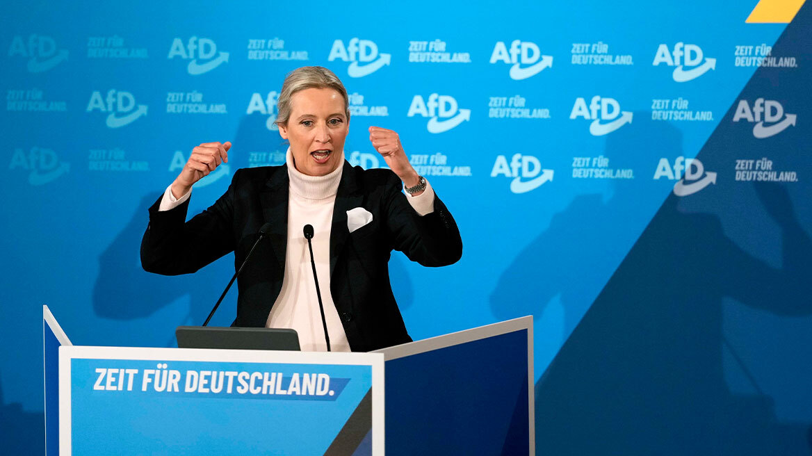 Η AfD συγκεντρώνει ποσοστό 27%, ενώ η CDU/CSU περιορίζεται στο 26%.