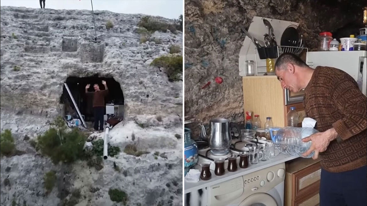 Τούρκος παράτησε το σπίτι και την οικογένειά του μετά από σεισμό και ζει σε σπηλιά επειδή είναι ασφαλέστερη 