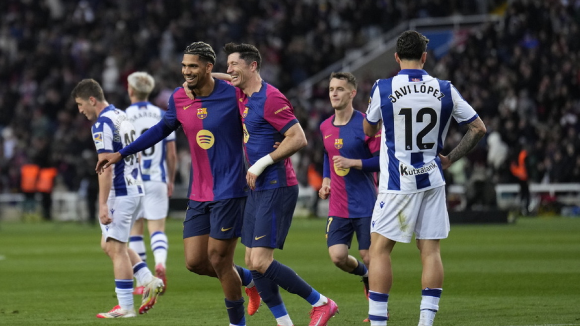 Μπαρτσελόνα-Ρεάλ Σοσιεδάδ 4-0: Έκρυψε τη μπάλα...και απολαμβάνει τη μοναξιά της κορυφής - Δείτε τα γκολ