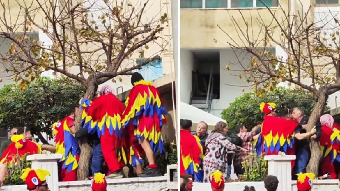 Απίστευτο ξύλο στο Καρναβάλι του Ρεθύμνου: Αρπάχτηκαν δύο και μετά έγινε ροντέο (vid)