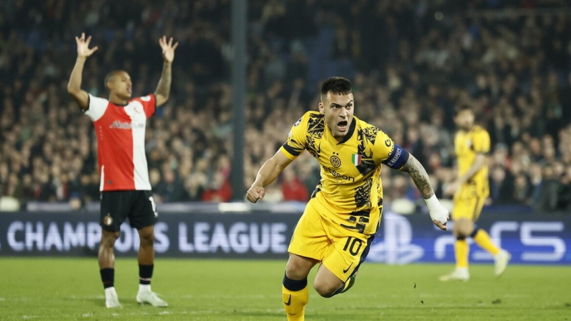  Φέγενορντ-Ίντερ 0-2: Ξεκάθαρο προβάδισμα πρόκρισης για τους «Νερατζούρι» - Δείτε τα γκολ 