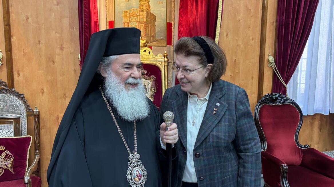 Λίνα Μενδώνη: Συναντήθηκε με τον Πατριάρχη Ιεροσολύμων κ.κ. Θεόφιλο Γ’ 