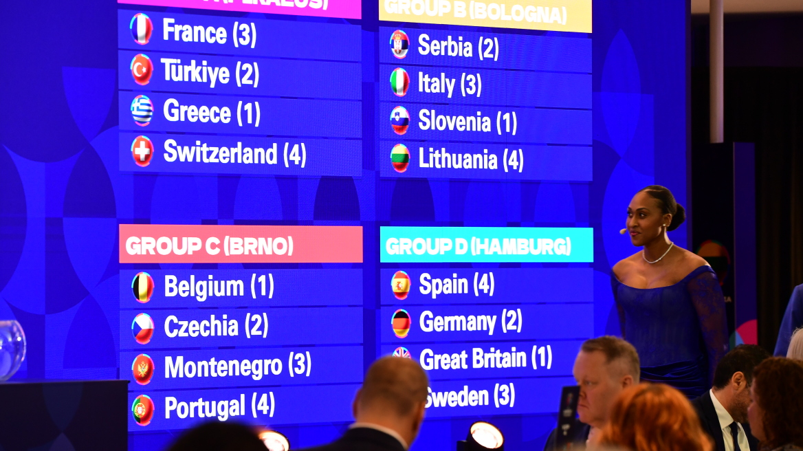 Eurobasket γυναικών 2025: Με Τουρκία, Γαλλία και Ελβετία κληρώθηκε η Ελλάδα 