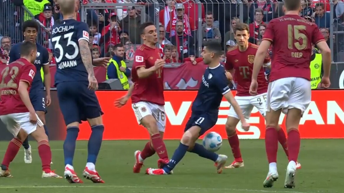 Μπάγερν Μονάχου-Μπόχουμ: Δολοφονικό τάκλιν στον Μασούρα και αποβολή Παλίνια - Δείτε βίντεο