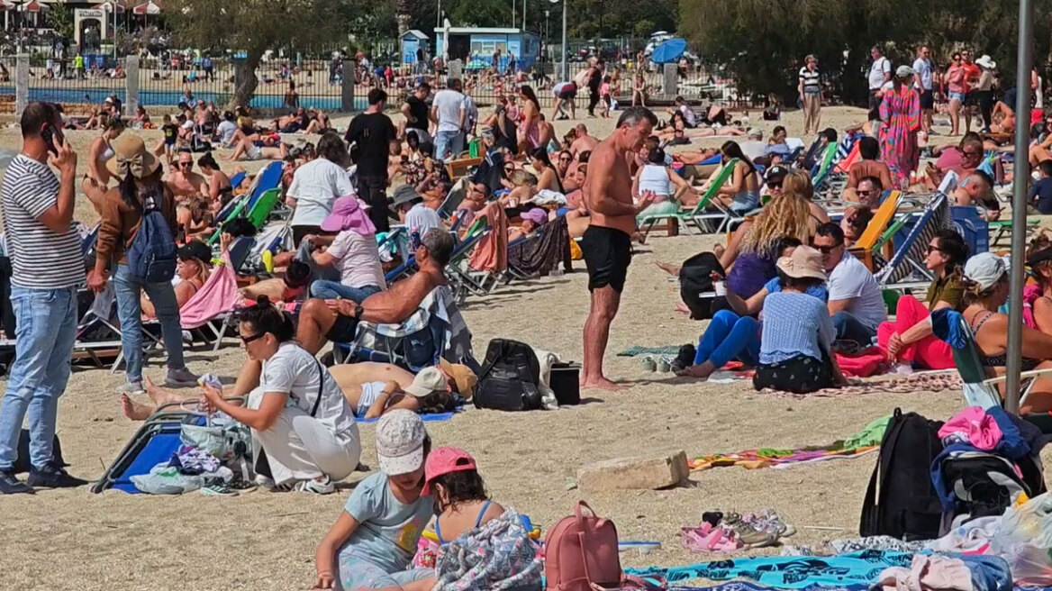 Δείτε βίντεο: Γέμισαν οι παραλίες στα νότια προάστια - Προς το ρεκόρ Μαρτίου των 26 βαθμών ο υδράργυρος