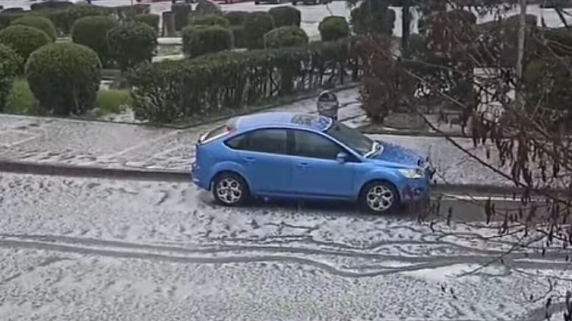 Κοζάνη: Σφοδρή χαλαζόπτωση το μεσημέρι της Κυριακής - Δείτε βίντεο