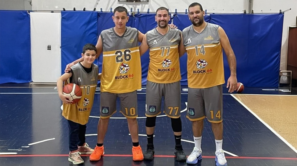 Τρία αδέρφια και ο γιος του μεγάλου αδελφού έπαιξαν στην ίδια ομάδα σε αγώνα μπάσκετ στη Ρόδο 