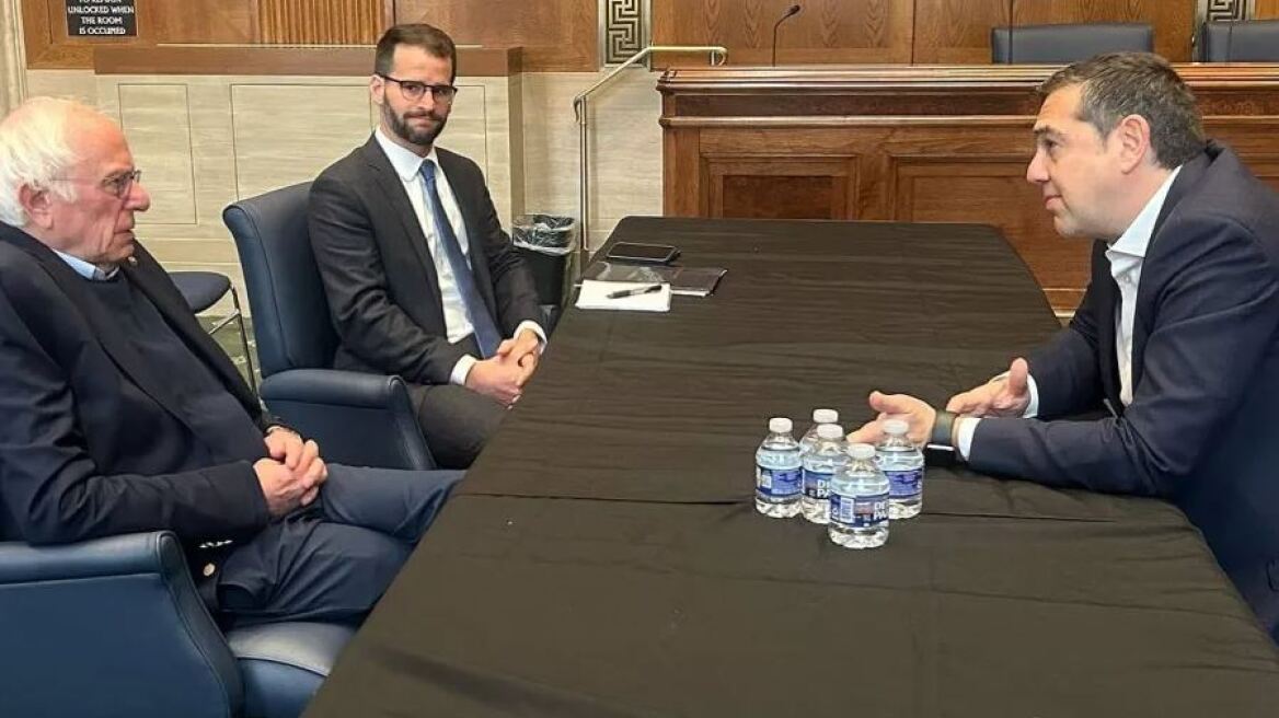 Συνάντηση Αλέξη Τσίπρα με τον Μπέρνι Σάντερς στην Ουάσινγκτον