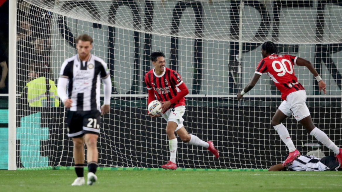 Serie A: Ελπίδες... Ευρώπης για τη Μίλαν μετά την τεσσάρα στο «Φρίουλι» επί της Ουντινέζε - Δείτε τα γκολ