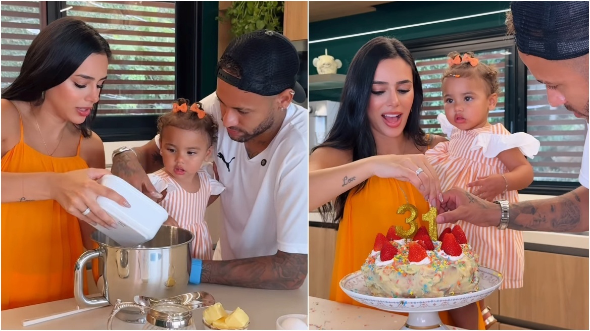 Ο Νεϊμάρ φτιάχνει τούρτα γενεθλίων για την σύντροφό του Μπρούνα - Βίντεο