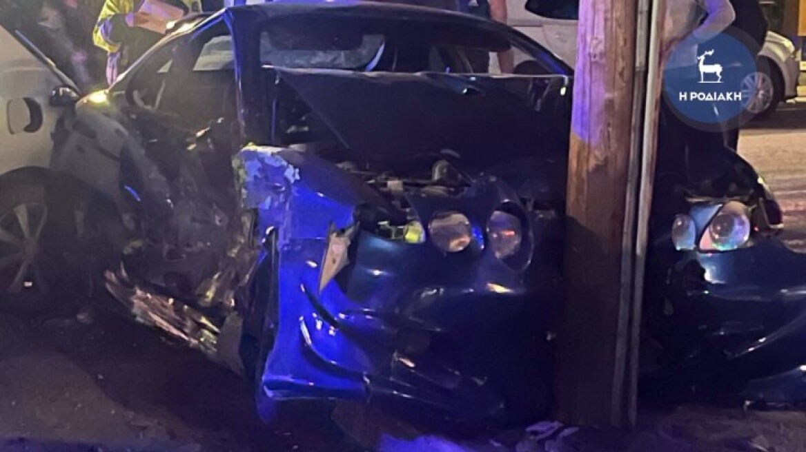Τροχαίο με δύο τραυματίες στη Ρόδο - Δείτε φωτογραφίες