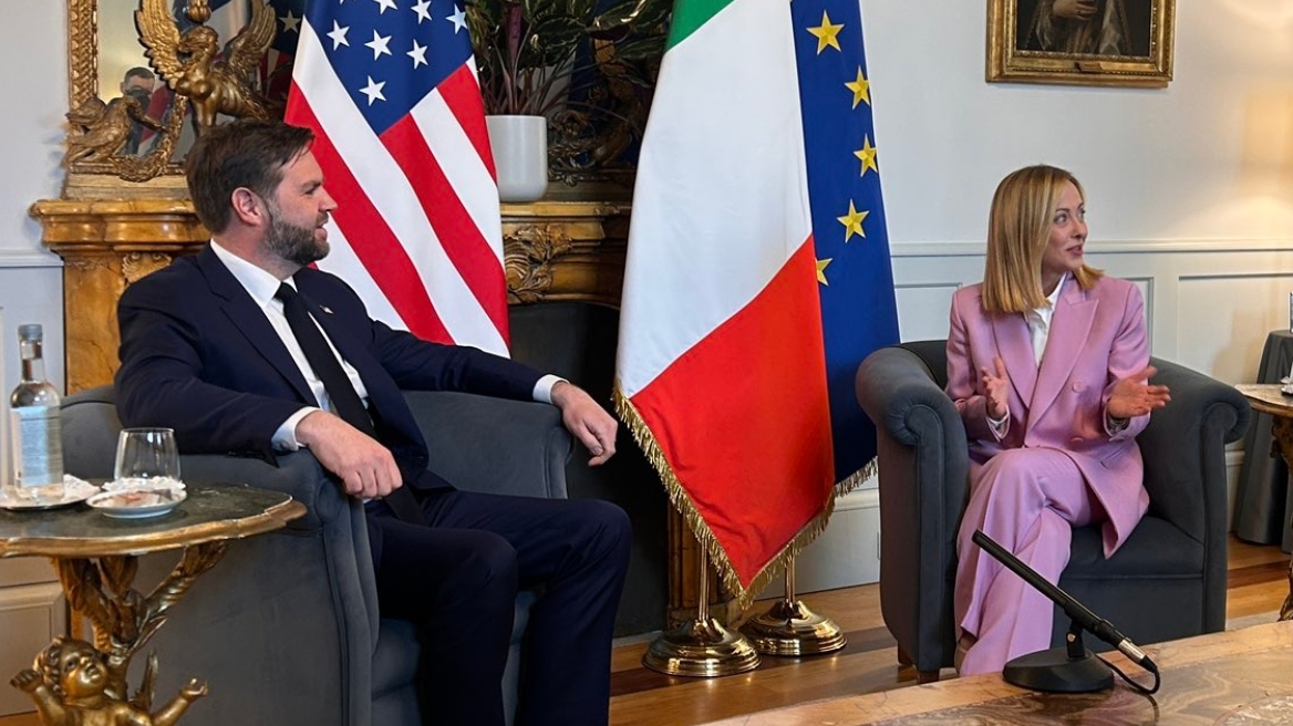 Ο Βανς συναντήθηκε με την Μελόνι στη Ρώμη και εξέφρασε αισιοδοξία ότι ο πόλεμος Ρωσίας-Ουκρανίας μπορεί να τερματιστεί