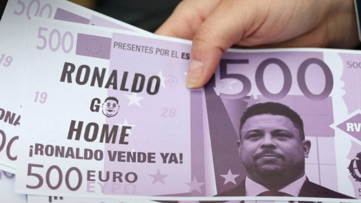 Οπαδοί της Βαγιαδολίδ τύπωσαν χαρτονομίσματα με το πρόσωπο του Ρονάλντο - «Πήγαινε σπίτι σου» έγραψαν - Βίντεο, φωτογραφίες