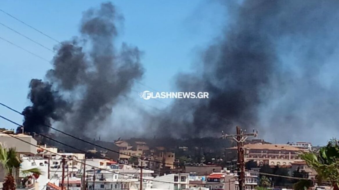 Ηράκλειο: Μεγάλη φωτιά σε ξενοδοχείο της Αγίας Πελαγίας 