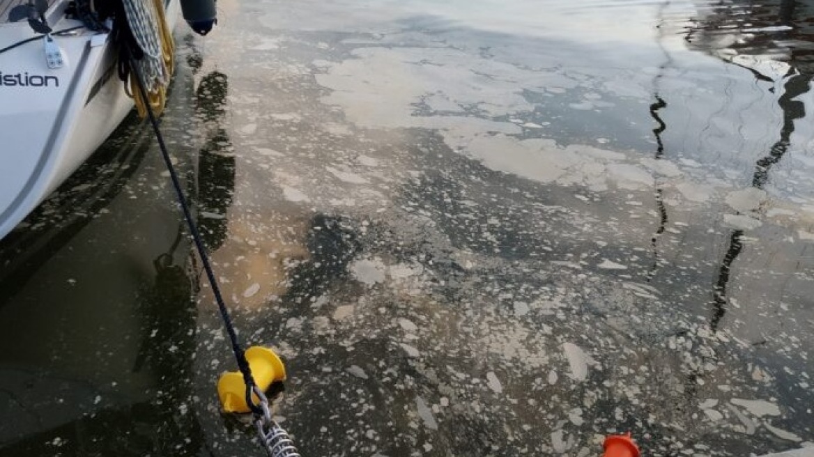 Θαλάσσια ρύπανση και έντονη δυσοσμία στο λιμάνι του Βόλου - Δείτε φωτογραφίες