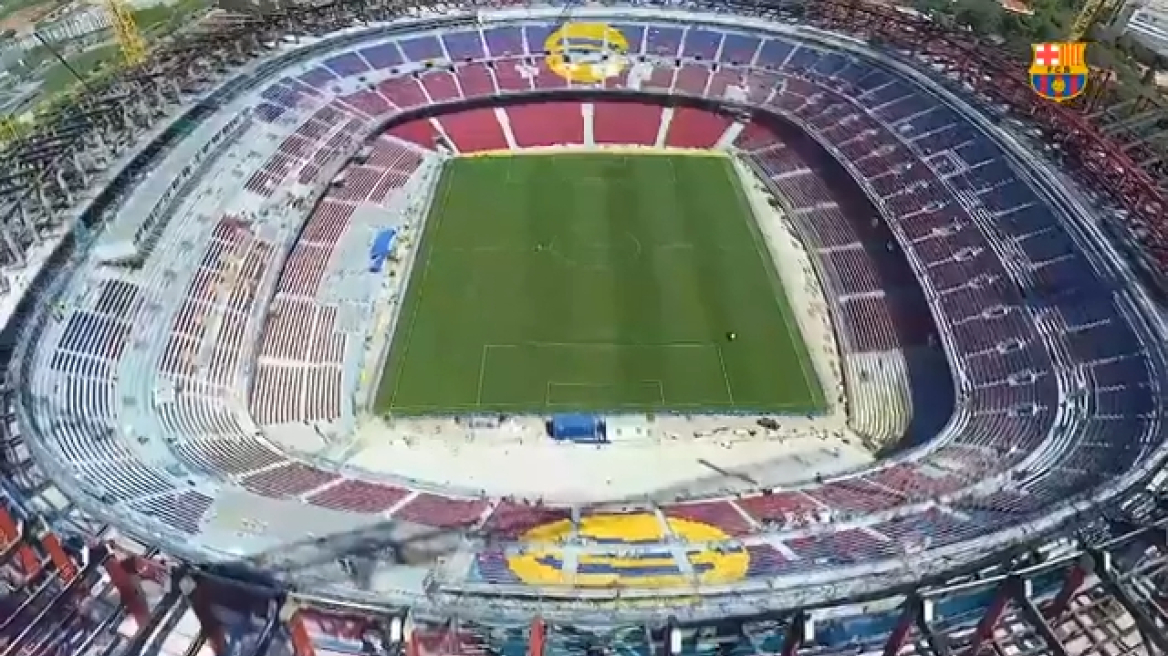 Μπαρτσελόνα: Εντυπωσιακό time-lapse βίντεο από την ανακατασκευή του Καμπ Νου
