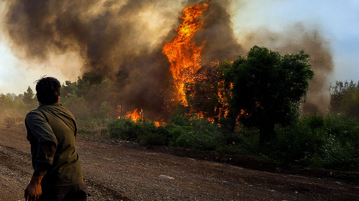 Υπό μερικό έλεγχο η φωτιά στην Εύβοια