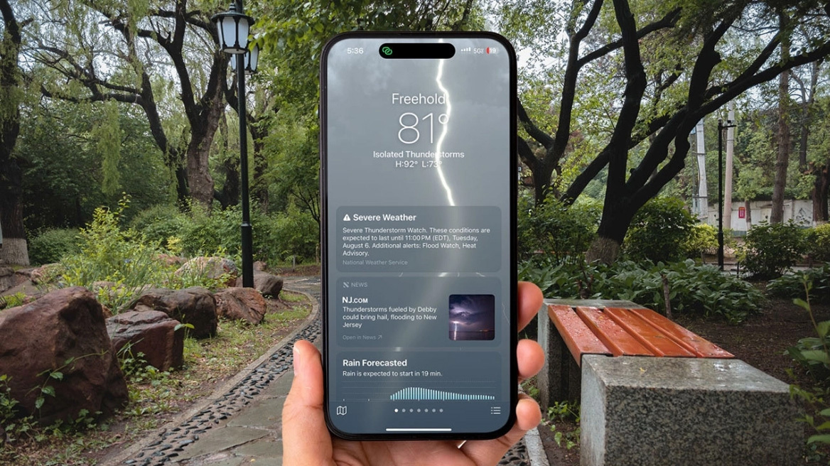 Ο κόσμος τώρα αρχίζει να καταλαβαίνει τι σημαίνει το ποσοστό βροχής στην εφαρμογή καιρού του iPhone