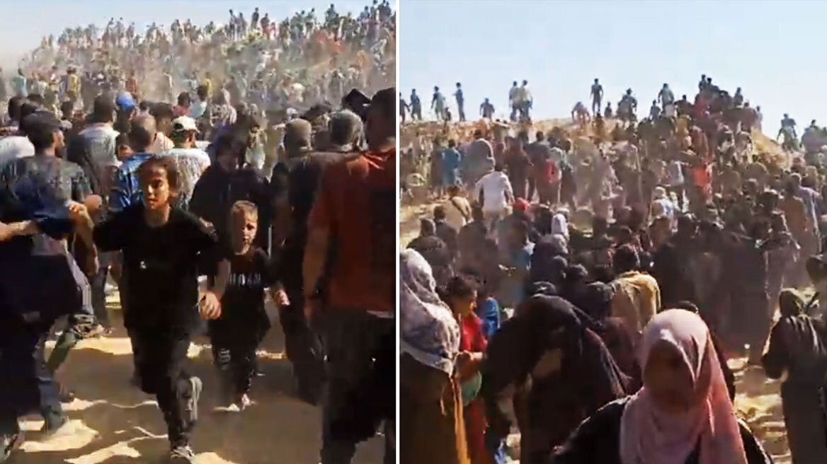 Σκηνές πανικού στη Γάζα – Πυροβολισμοί όταν χιλιάδες Παλαιστίνιοι κατέκλυσαν κέντρο διανομής βοήθειας
